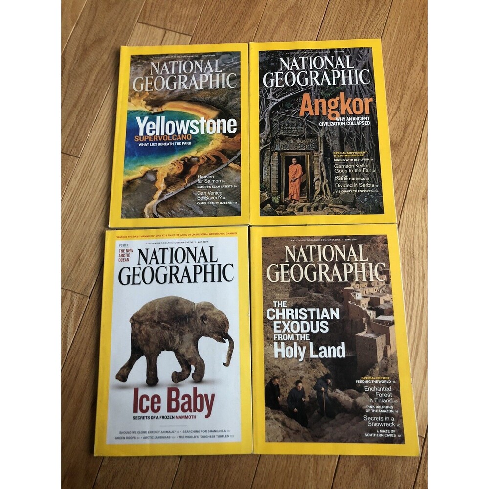 National Geographic Magazine Lot of 4- 2009 May-June-July-Aug Issues Collectible
